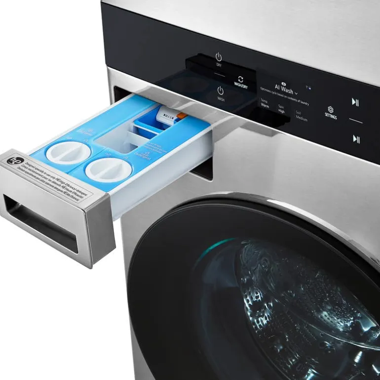 LG STUDIO WashTower, Stainless Steel, 27", Front-Load - SWWE50N3