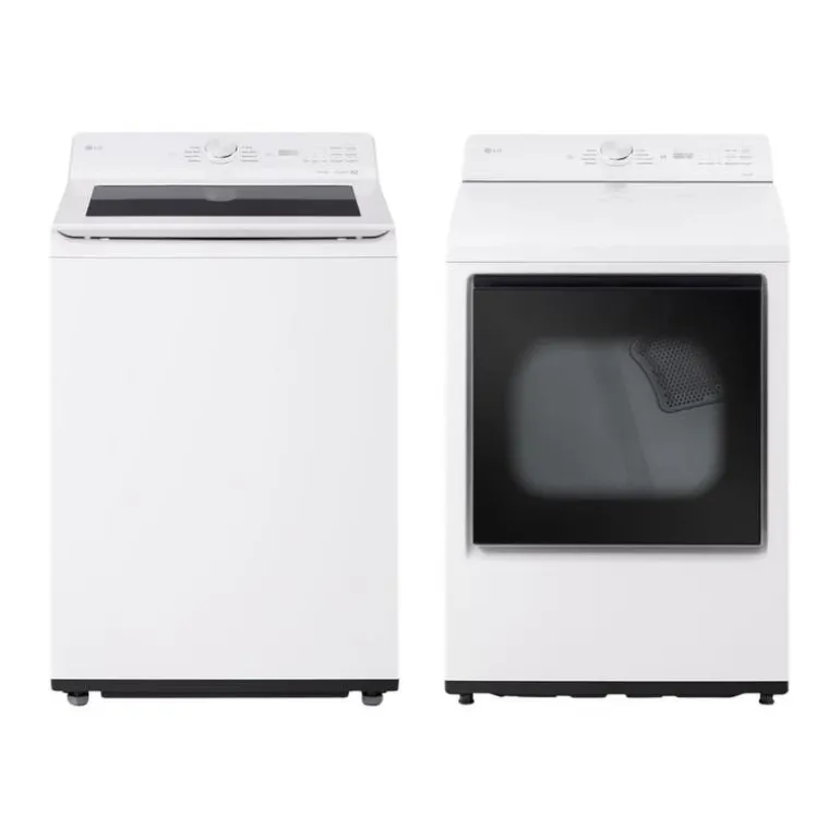LG Washer & Dryer Kit, White, Top-Load - WT-DLE8200