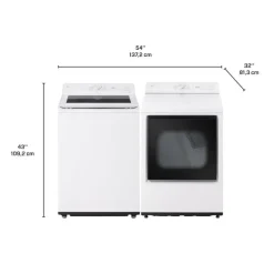 LG Washer & Dryer Kit, White, Top-Load - WT8205-DLE