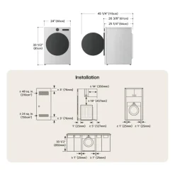 LG Washer & Dryer KIt, White, Front-Load - WM-DLHC1455