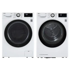 LG Washer & Dryer KIt, White, Front-Load - WM-DLHC1455