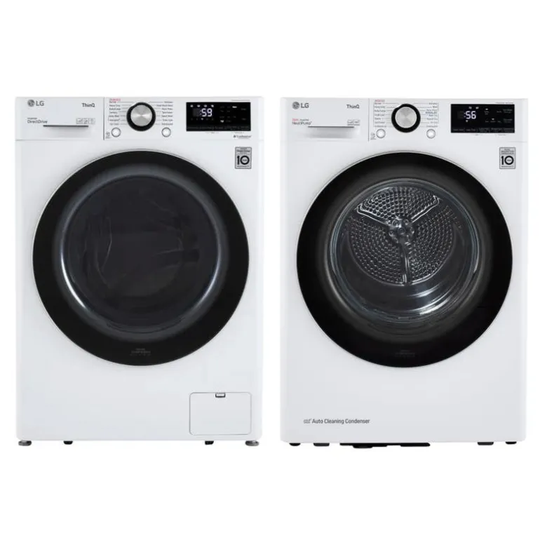 LG Washer & Dryer KIt, White, Front-Load - WM-DLHC1455