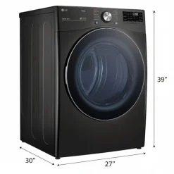 LG Washer & Dryer Sert, Black Stainless, Front-Load - ENS4100
