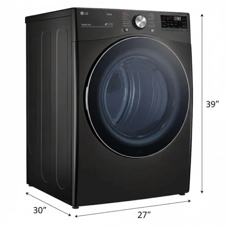 LG Washer & Dryer Sert, Black Stainless, Front-Load - ENS4100