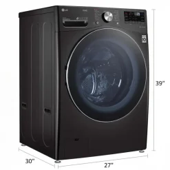 LG Washer & Dryer Sert, Black Stainless, Front-Load - ENS4100
