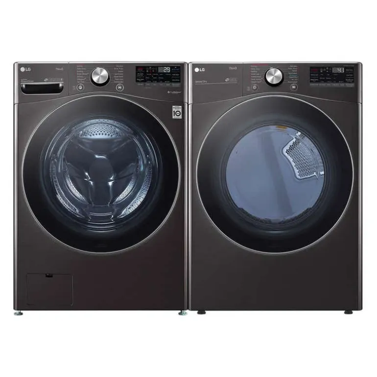 LG Washer & Dryer Sert, Black Stainless, Front-Load - ENS4100