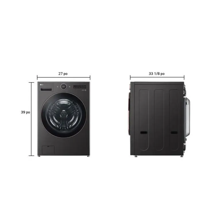 LG Washer Front-Load Black Stainless 27" - WM6500HBA