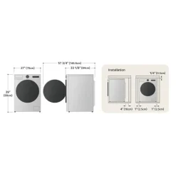 LG Washer Front-Load Black Stainless 27" - WM6700HBA
