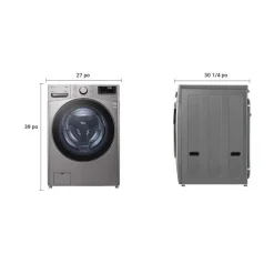 LG Washer Front-Load Graphite Steel 27" - WM3850HVA