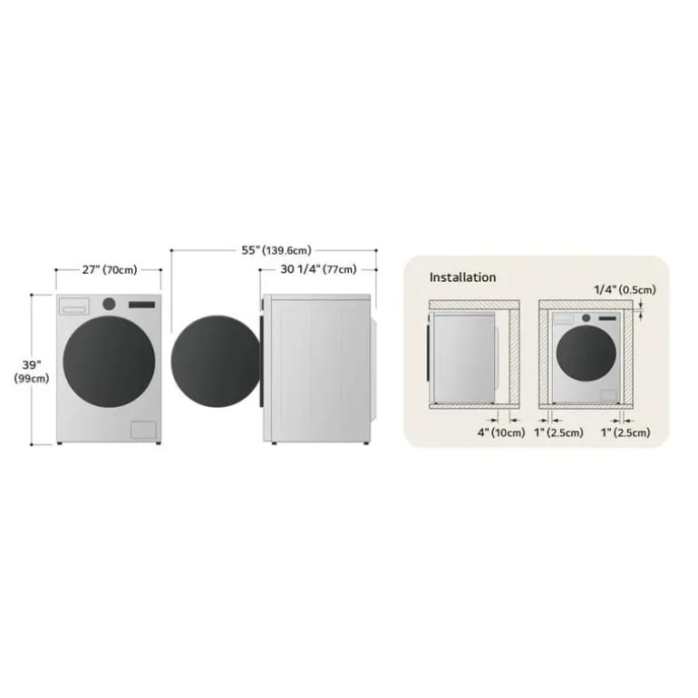 LG Washer Front-Load Graphite Steel 27" - WM5500HVA
