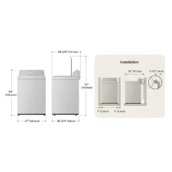 LG Washer Top-Load White 27