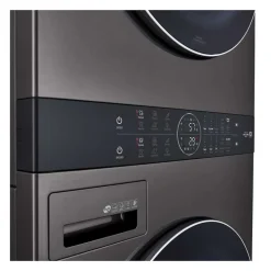 LG WashTower, Black steel, 27