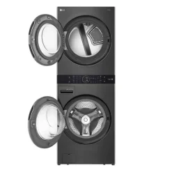 LG WashTower, Black steel, 27