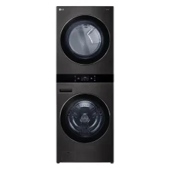 LG WashTower, Black steel, 27