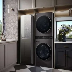 LG WashTower, Black steel, 27", Front-Load - WKHC252HBA