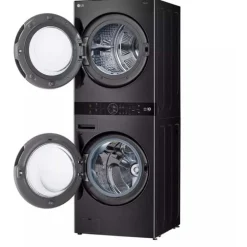 LG WashTower, Black steel, 27