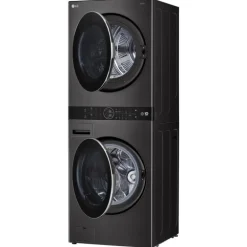 LG WashTower, Black steel, 27