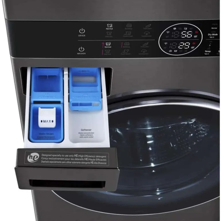 LG WashTower, Black steel, 27", Front-Load - WKHC252HBA