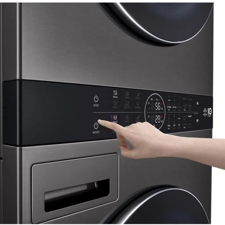 LG WashTower, Black steel, 27", Front-Load - WKHC252HBA