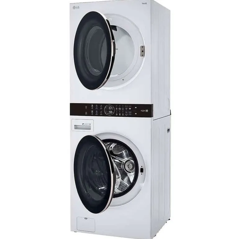 LG WashTower, White, 27", Front-Load - WKE100HWA
