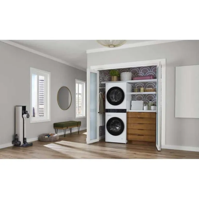 LG WashTower, White, 24", Front-Load - WKHC152HWA
