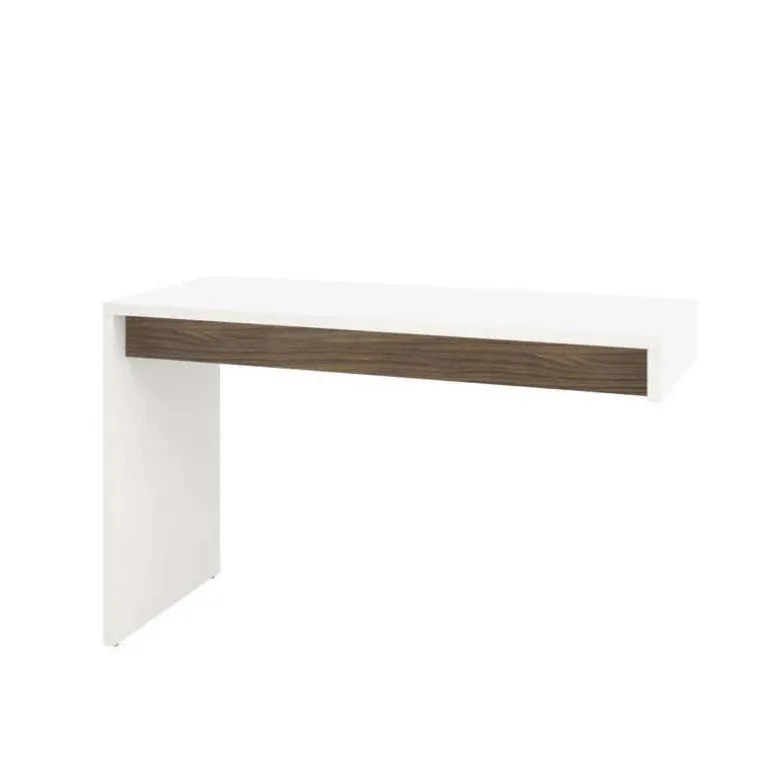 Liber-T Reversible Desk Panel, White And Walnut - Nexera