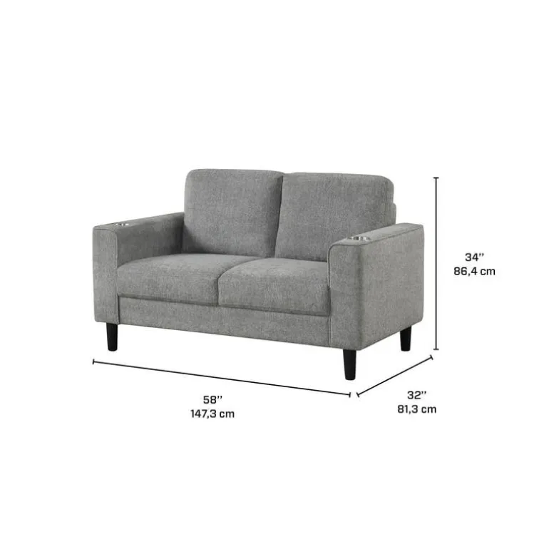 Loveseat with Cup Holders