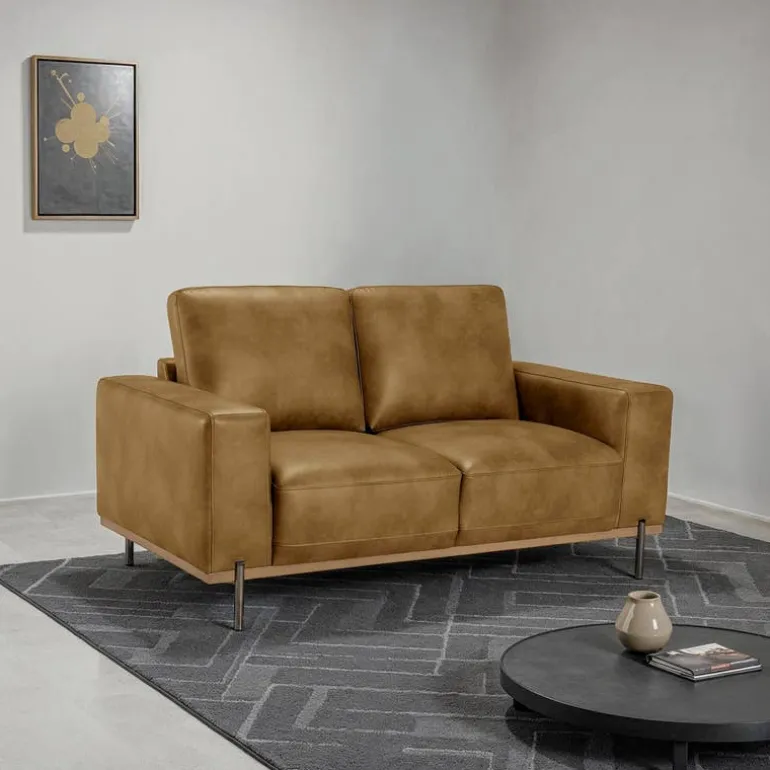 Loveseat with Deep Seating - Brown