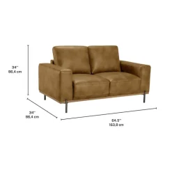 Loveseat with Deep Seating - Brown