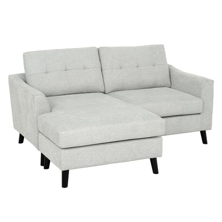 Loveseat with Reversible Chaise - Light Grey