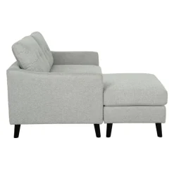 Loveseat with Reversible Chaise - Light Grey