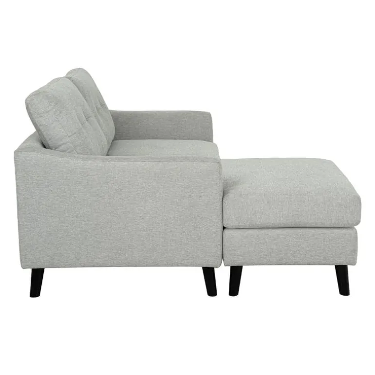 Loveseat with Reversible Chaise - Light Grey