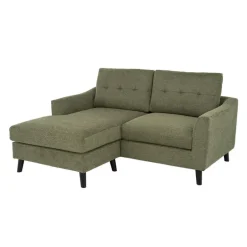 Loveseat with Reversible Chaise - Green