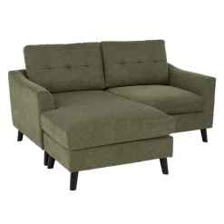 Loveseat with Reversible Chaise - Green