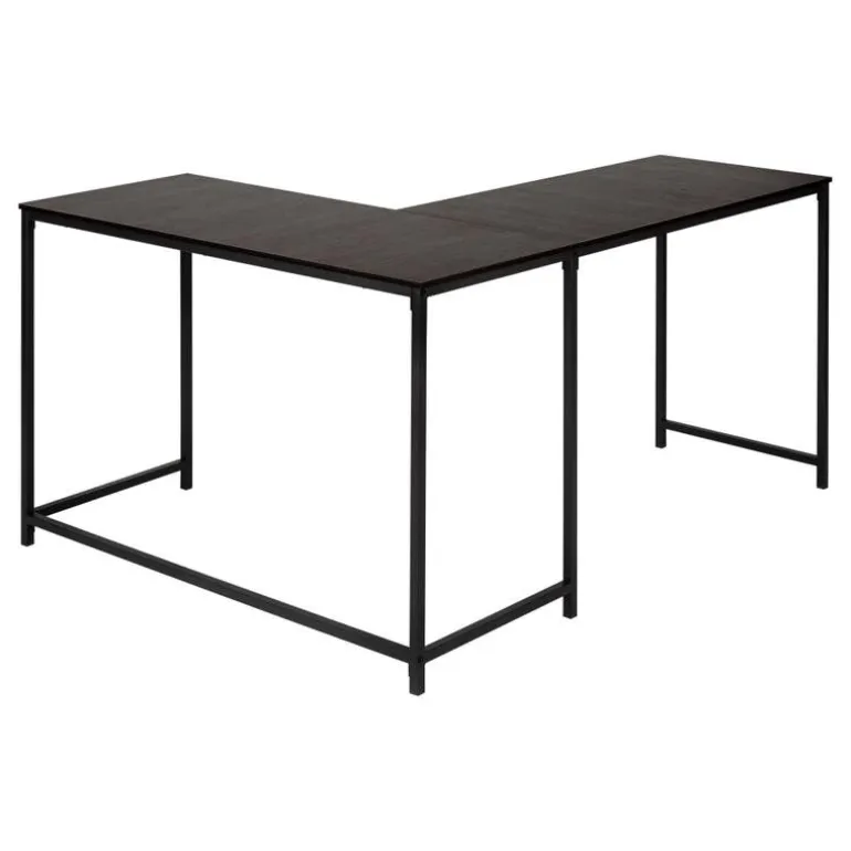L-shaped computer desk - corner / metal base / large desk - 58"l x 44"w - esp - Monarch