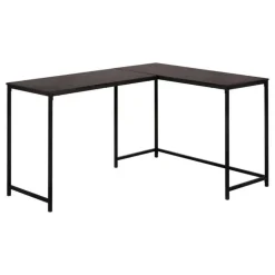 L-shaped computer desk - corner / metal base / large desk - 58
