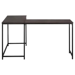 L-shaped computer desk - corner / metal base / large desk - 58