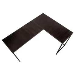 L-shaped computer desk - corner / metal base / large desk - 58