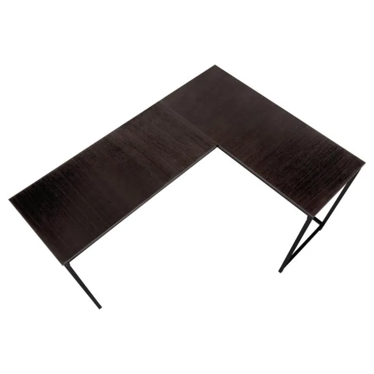 L-shaped computer desk - corner / metal base / large desk - 58"l x 44"w - esp - Monarch