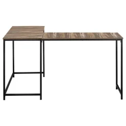L-shaped computer desk - corner / metal base / large desk - 58"l x 44"w - bro - Monarch