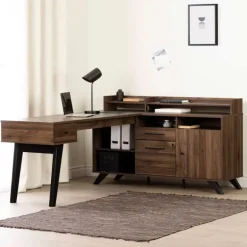 L-Shaped Desk With Power Bar - South Shore