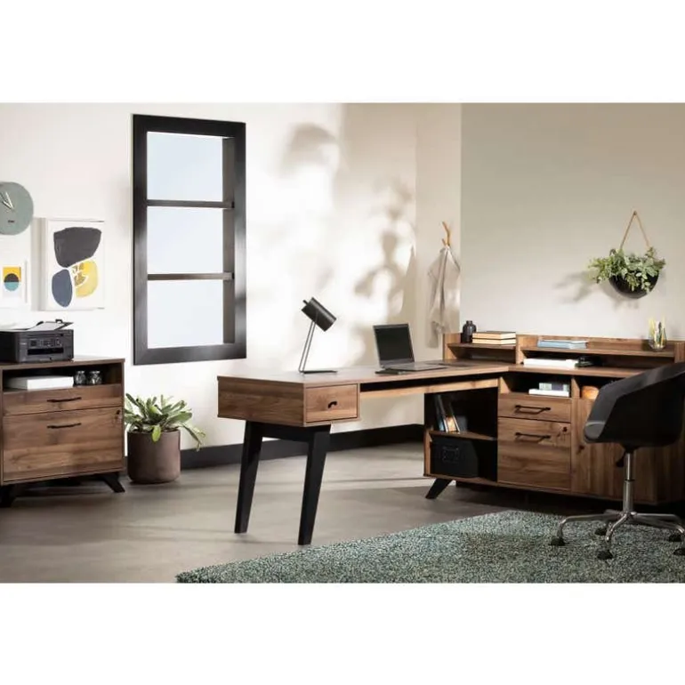 L-Shaped Desk With Power Bar - South Shore