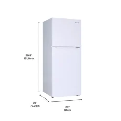 MARATHON 12 Cu Ft 24 In Refrigerator White Top Freezer - EFF123W