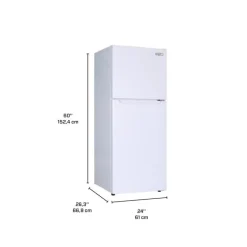 MARATHON 10 Cu Ft 24 In Refrigerator White Top Freezer - MFF103W