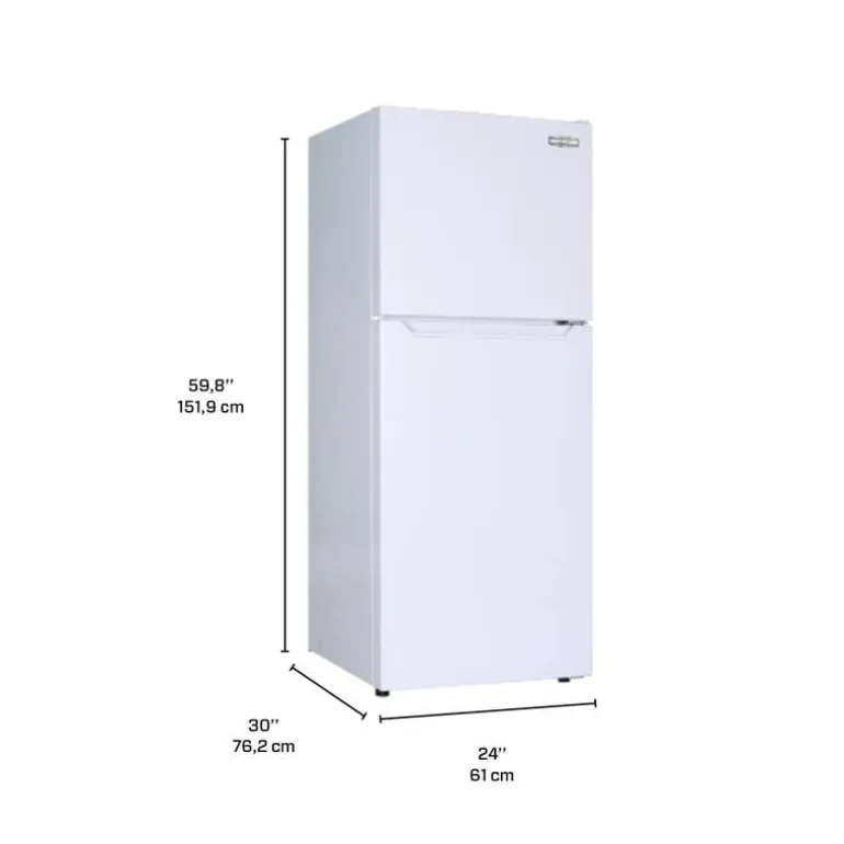 MARATHON 12 Cu Ft 24 In Refrigerator White Top Freezer - MFF123W