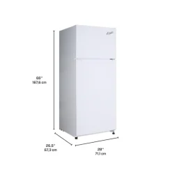 MARATHON 15 Cu Ft 28 In Refrigerator White Top Freezer - EFF148W-1