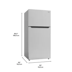MARATHON 18 Cu Ft 30 In Refrigerator Stainless Top Freezer - MFF184SS
