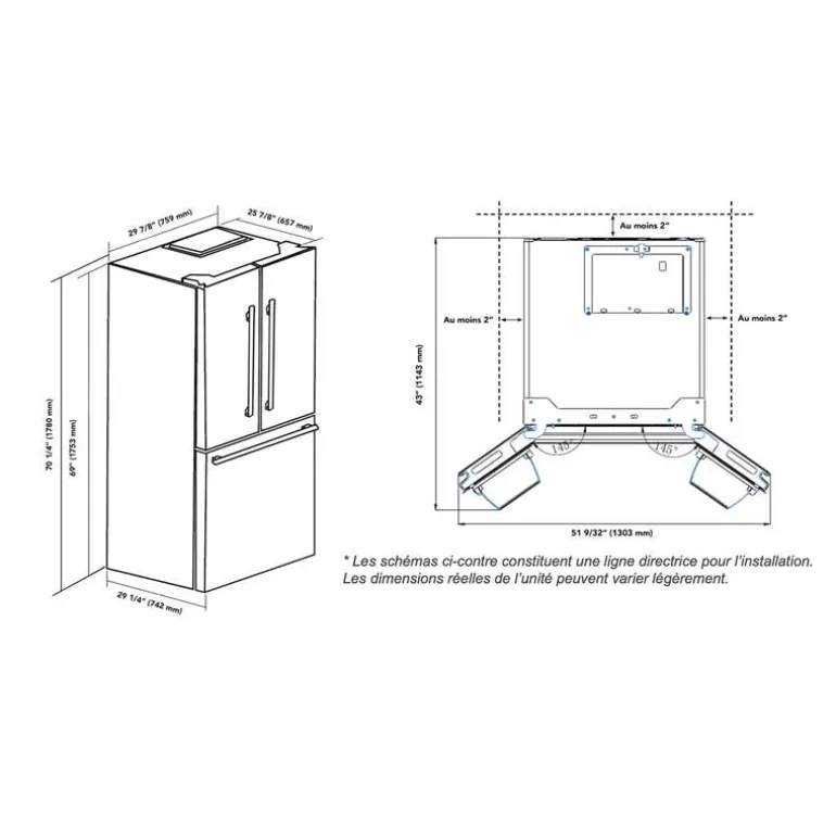 MARATHON 18 Cu Ft Refrigerator 30 In Stainless Bottom Freezer, French door - MFF180SSFD-1