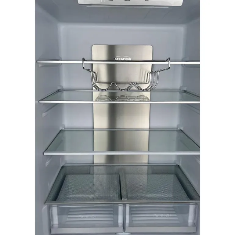 MARATHON 18 Cu Ft Refrigerator 30 In Right Hinge Set Bottom Freezer - MFF179SSBM-RH