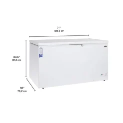 MARATHON Freezer White, Honrizontal, 71
